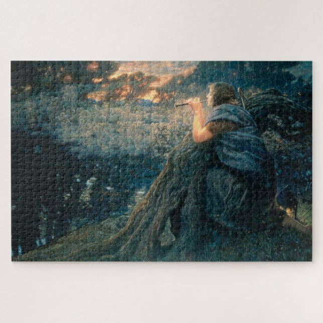 Puzzle Fantasía en Crepúsculo (por Edward Robert Hughes) (Horizontal)