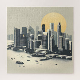 Puzzle Fantasía en Skyline: Bahía Marina en Singapur