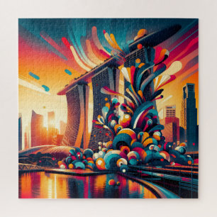 Puzzle Fantasía en Skyline: Bahía Marina en Singapur