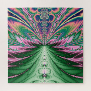 Puzzle Fantasía Feathers Fractal Resumen Arte