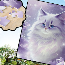 Puzzle Fantasía felina mágica del invierno