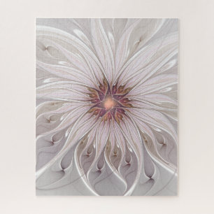 Puzzle Fantasía floral, resumen Flor pastel moderna