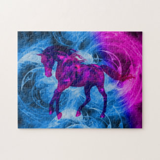 Puzzle Fantasía frágil arte del caballo negro
