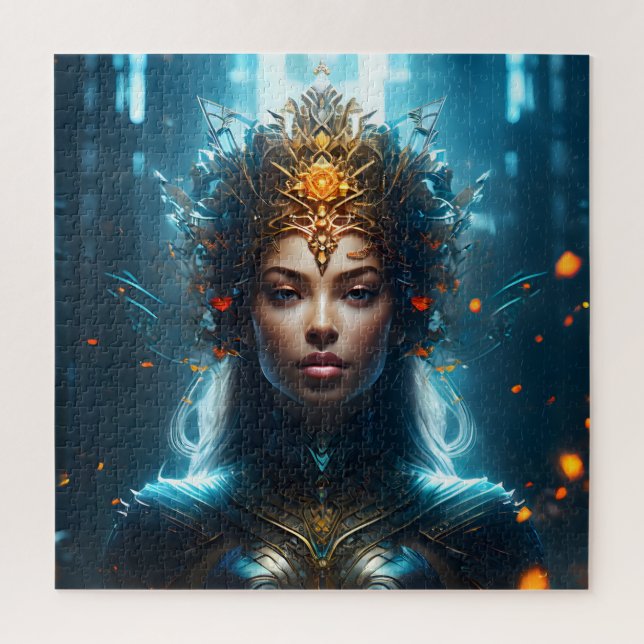 Puzzle Fantasía mágica mujer de arte (Vertical)