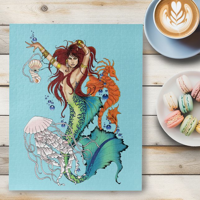Puzzle Fantasía Mermaid cola Verde azulada (Subido por el creador)