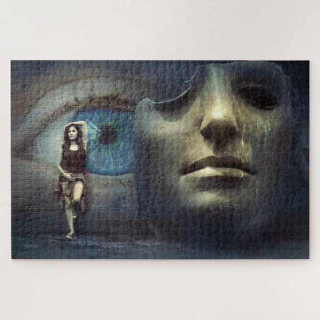 Puzzle Fantasía Ojo y máscara con las mujeres (Horizontal)