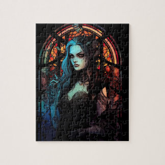 Puzzle Fantasía oscura Cráneo gótico Mujer