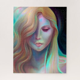 Puzzle Fantasía perlada Arte de IA Mujer etérea bonita