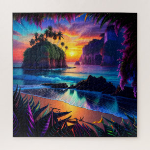 Puzzle Fantasía Playa Tropical Tres