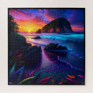 Puzzle Fantasía Playa Tropical Uno