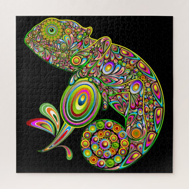 Puzzle Fantasía psicodélica de Chameleon (Vertical)