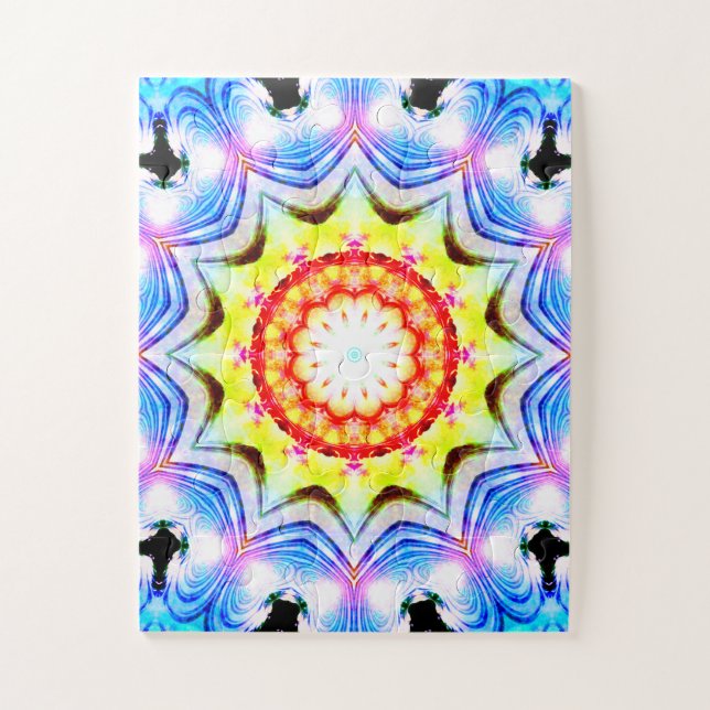 Puzzle Fantasía Sacerdote Mage Magial Vibrante Mandela (Vertical)