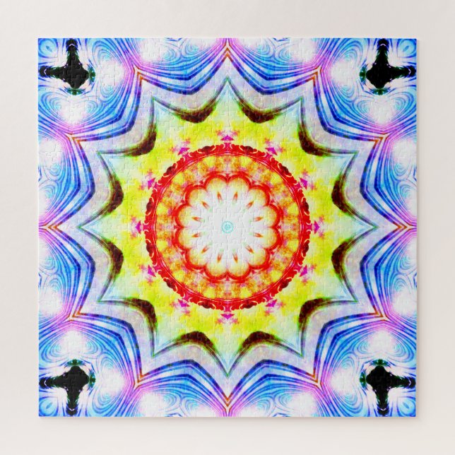 Puzzle Fantasía Sacerdote Mage Magial Vibrante Mandela (Vertical)