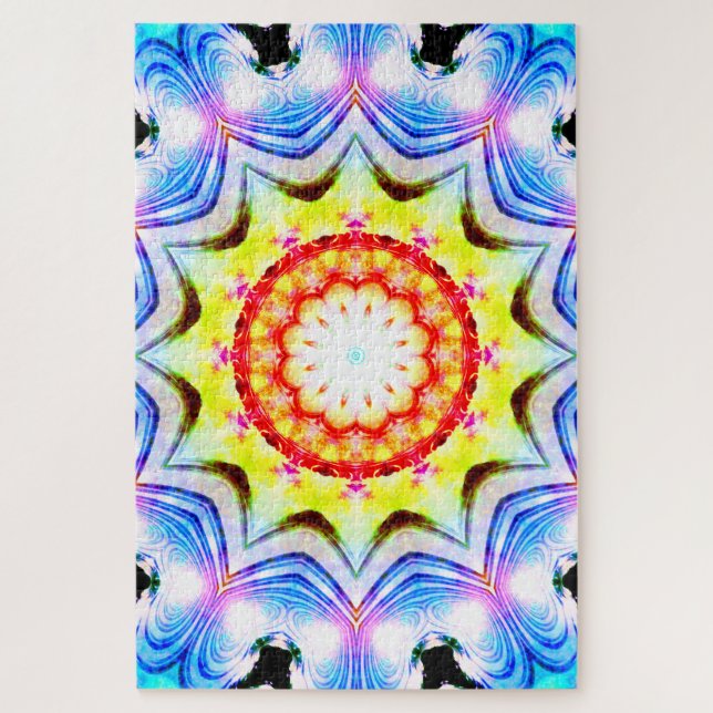 Puzzle Fantasía Sacerdote Mage Magial Vibrante Mandela (Vertical)