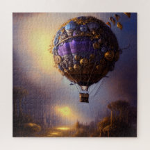 Fantasía Steampunk Purple Vintage Balón de aire ca