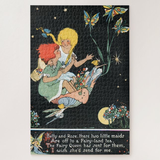 Puzzle Fantasiosas Niñas y Hadas de Época Victoriana (Vertical)