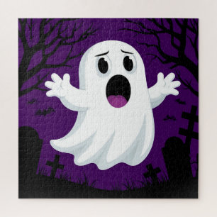 Puzzle Fantasma de Dibujos Animados Adorable en Halloween
