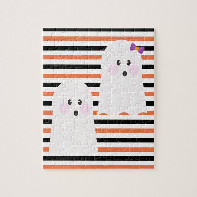 Puzzle Fantasma elegante de Halloween moderno (Vertical)