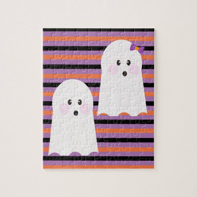 Puzzle Fantasma elegante de Halloween moderno (Vertical)