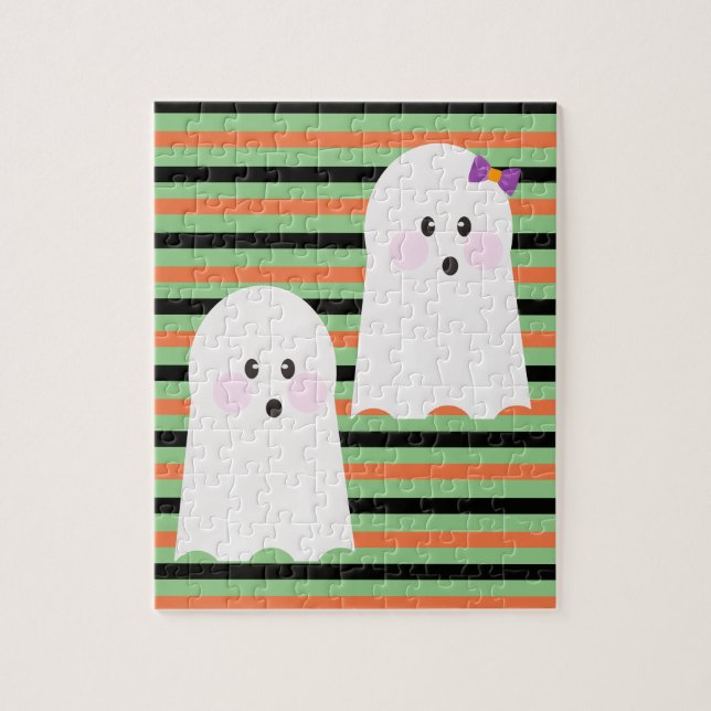 Puzzle Fantasma elegante de Halloween moderno (Vertical)