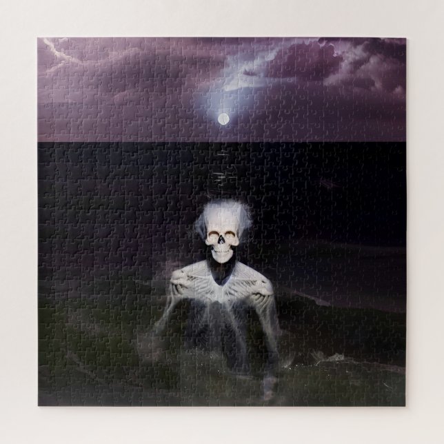 Puzzle Fantasma en el mar - Pintura de petróleo (Vertical)