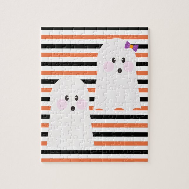 Puzzle Fantasma lindo de Halloween moderno (Vertical)