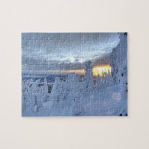 Puzzle Fantasmas de nieve al atardecer en Whitefish Mount