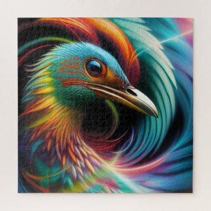 Puzzle Fantasmas de pavo real coloridas