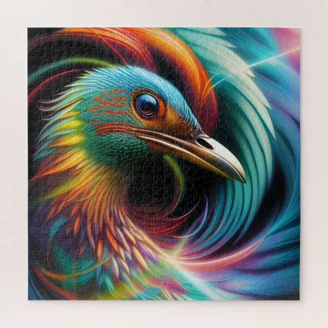 Puzzle Fantasmas de pavo real coloridas (Vertical)
