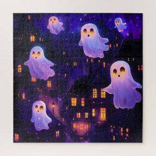 Puzzle Fantasmas voladores de la medianoche de Halloween 
