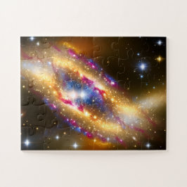 Puzzle Fantástico Oro Azul y Cosmos Artísticos de Diversi