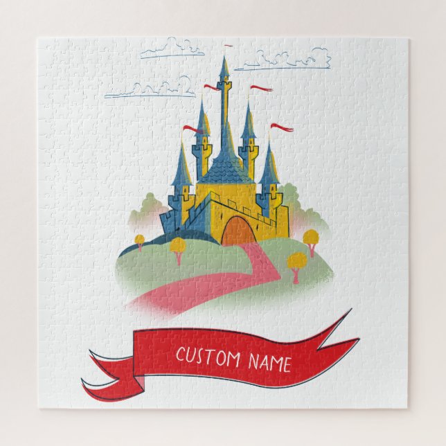 Puzzle Fantasy Castle Personalizado Textos (Vertical)