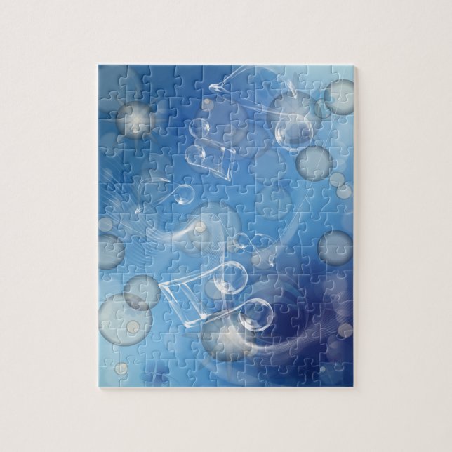 Puzzle Fantasy Glass Music Notes (Vertical)