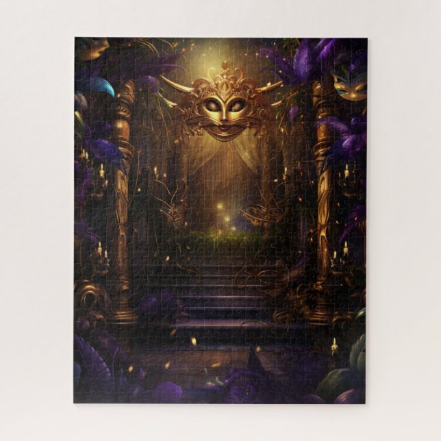 Puzzle Fantasy Mardi Gras Colors  (Vertical)