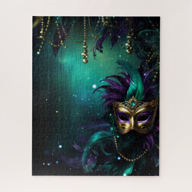 Puzzle Fantasy Mardi Gras Colors  (Vertical)