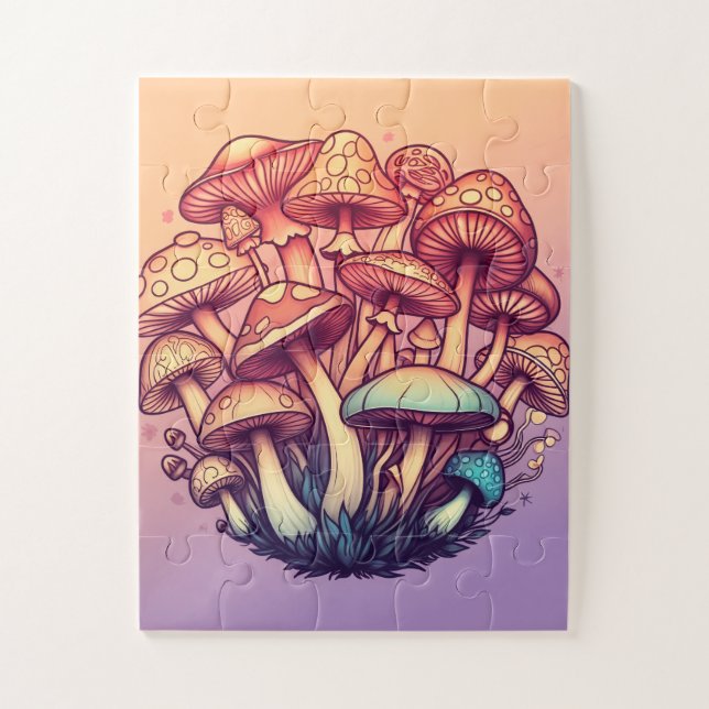 Puzzle fantasy mushrooms (Vertical)