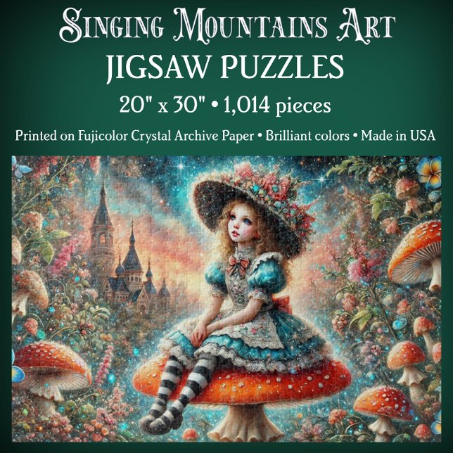 Puzzle Fantasy Wonderland Alice On Mushroom (Subido por el creador)