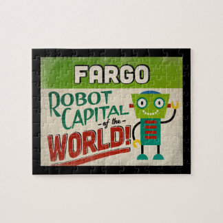 Puzzle Fargo North Dakota Robot - Gracioso Vintage
