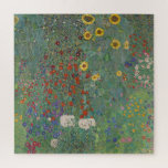 Puzzle Farm Garden Sunflowers, de Gustav Klimt Painting<br><div class="desc">Obra maestra del pintor imperial austriaco Gustav Klimt : Jardín de granja con girasoles</div>