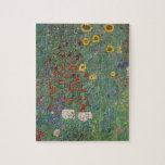 Puzzle Farm Garden Sunflowers, de Gustav Klimt Painting<br><div class="desc">Obra maestra del pintor imperial austriaco Gustav Klimt : Jardín de granja con girasoles</div>