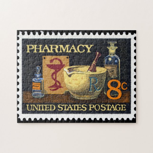 Puzzle Farmacia Rx Stamp~Farmacéutico ~Drugist~Apothecer (Horizontal)
