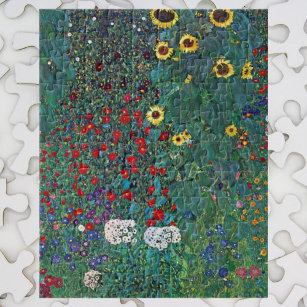Puzzle Farmergarden w Sunflower por Klimt, Flores de époc