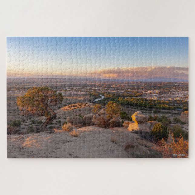 Puzzle Farmington, Nuevo México al atardecer (Horizontal)