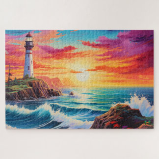 Puzzle 🌅 faro al atardecer
