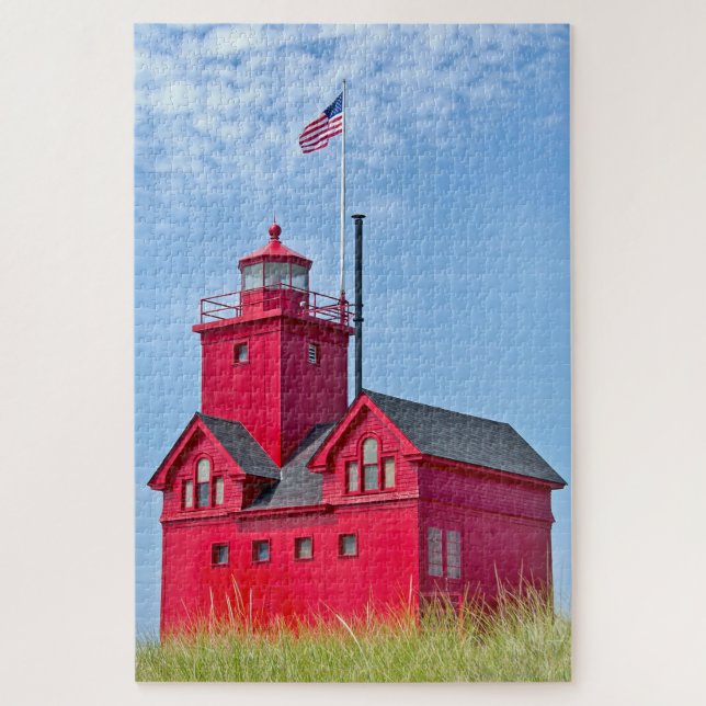 Puzzle Faro Big Red Michigan (Vertical)