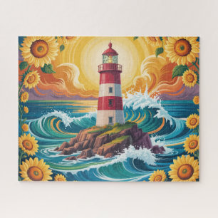 Puzzle Faro con girasoles