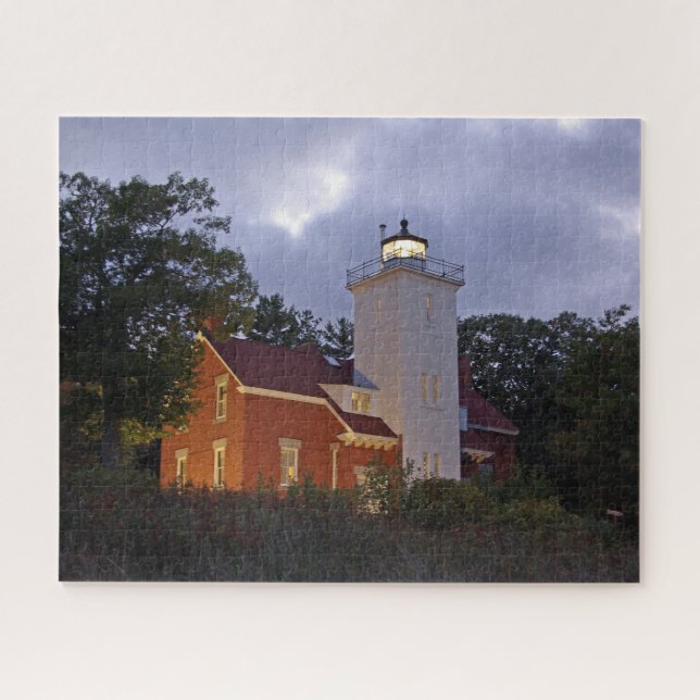 Puzzle Faro de 40 millas a la noche (Horizontal)