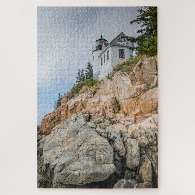 Puzzle Faro de Bass Harbor Head Maine (Vertical)