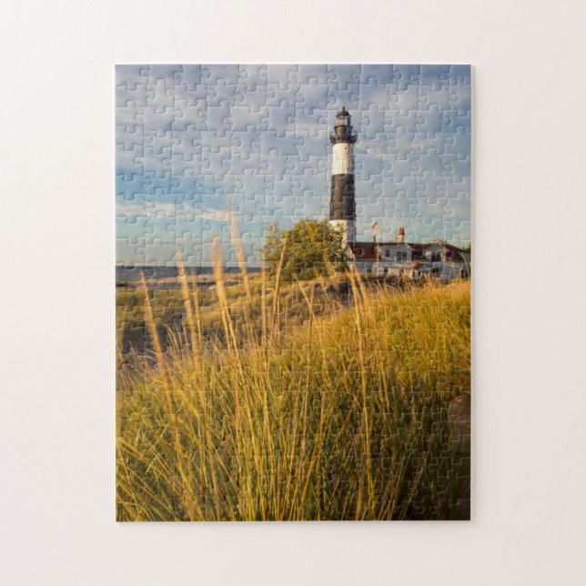 Puzzle Faro de Big Sable Point en el lago Michigan (Vertical)