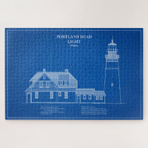 Puzzle Faro de cabeza de Portland - Maine - AD